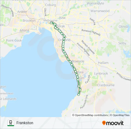 FRANKSTON Train Line Map