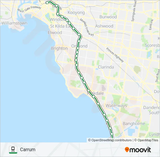 FRANKSTON Train Line Map