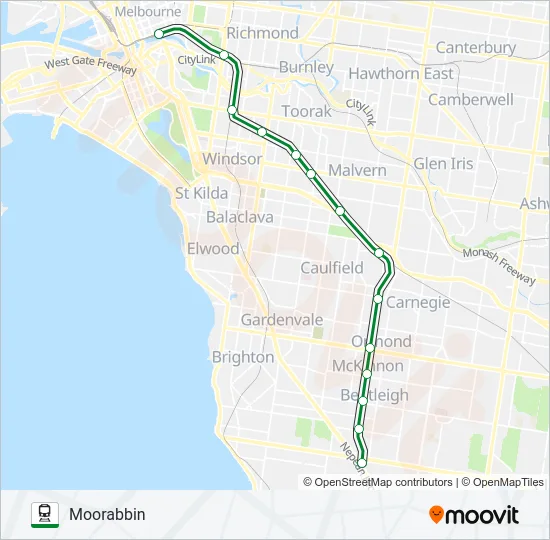 FRANKSTON Train Line Map