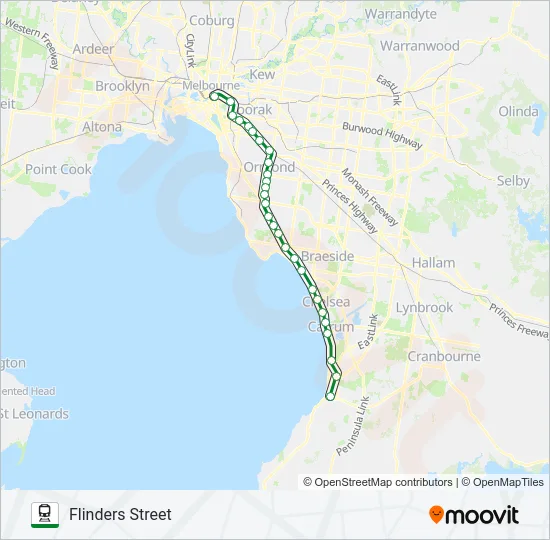 FRANKSTON Train Line Map