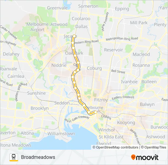 CRAIGIEBURN Train Line Map