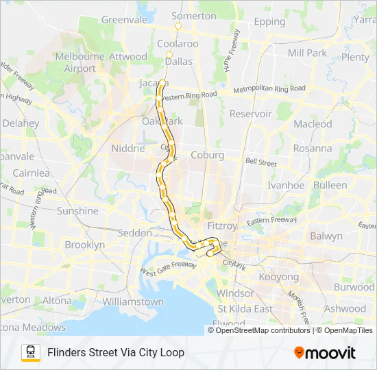 CRAIGIEBURN Train Line Map