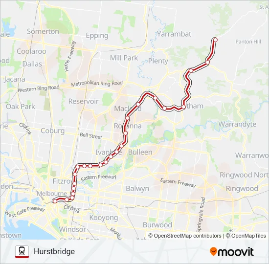HURSTBRIDGE Train Line Map
