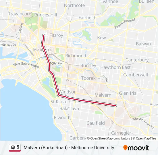 5 Tram Line Map
