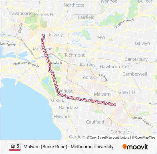 5 Tram Line Map