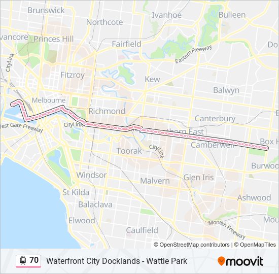 70 Route: Schedules, Stops & Maps - Wattle Park (Updated)