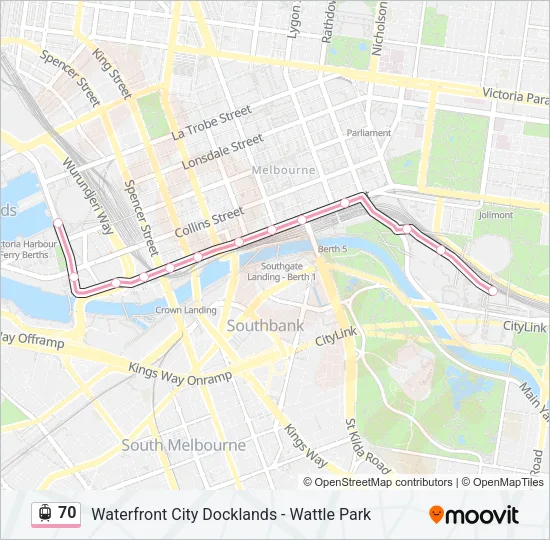 70 Tram Line Map