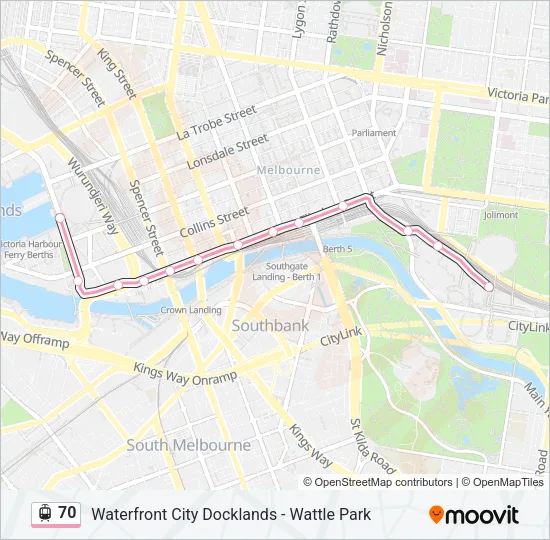 70 Tram Line Map