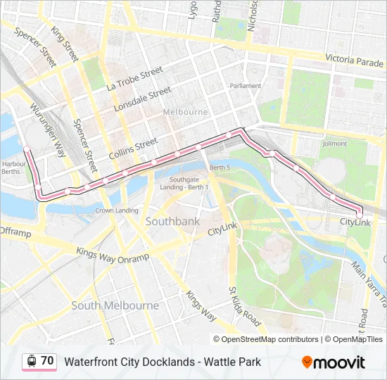 70 Tram Line Map