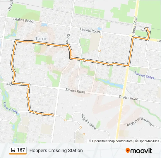 167 Bus Line Map