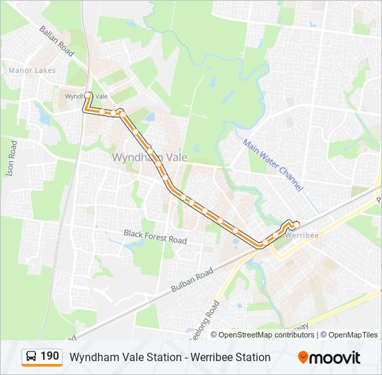 190 bus Line Map