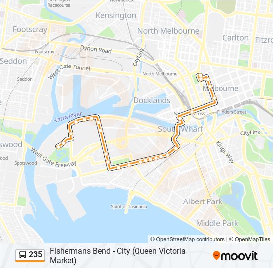 235 Route Schedules, Stops & Maps Fishermans Bend (Updated)