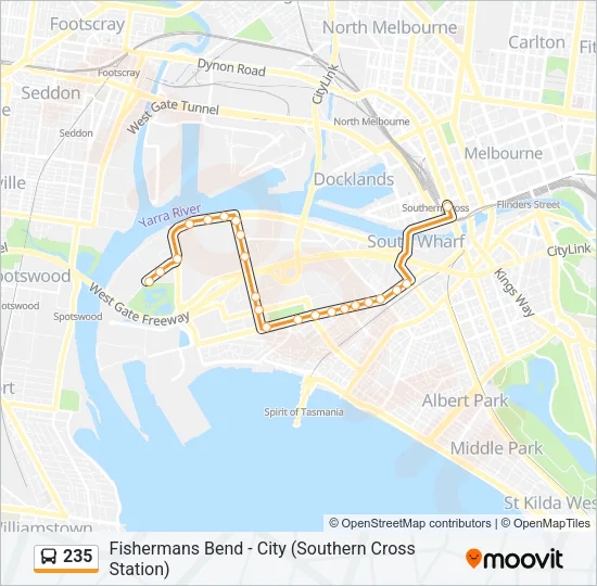 235 Bus Line Map