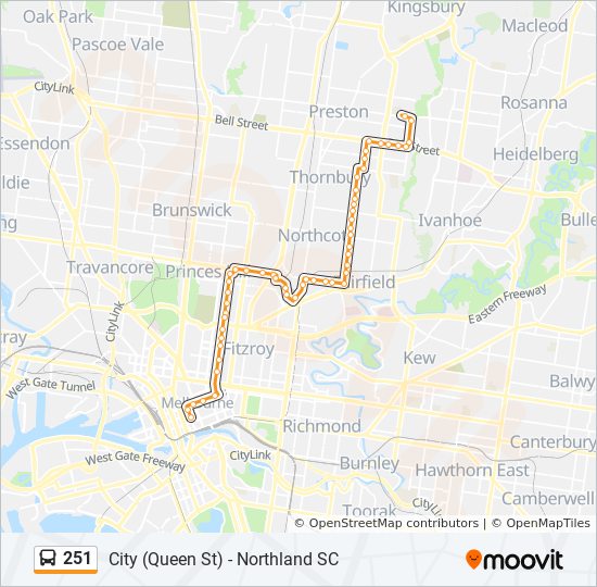 Bus 251 Route Map 251 Route: Schedules, Stops & Maps - City (Queen St) (Updated)