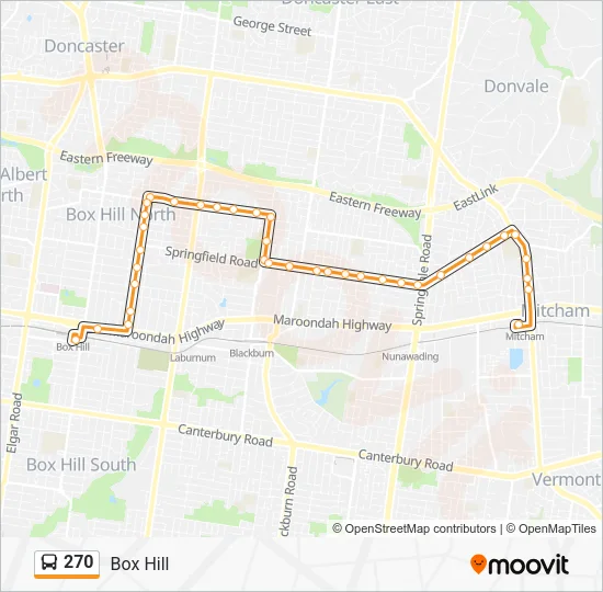 270 Bus Line Map