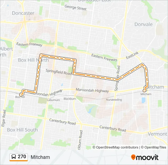 270 Bus Line Map