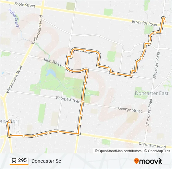 295 Bus Line Map