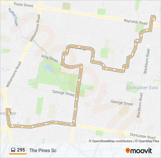 295 Bus Line Map