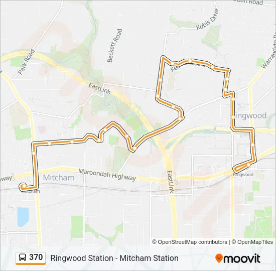 370 Bus Line Map
