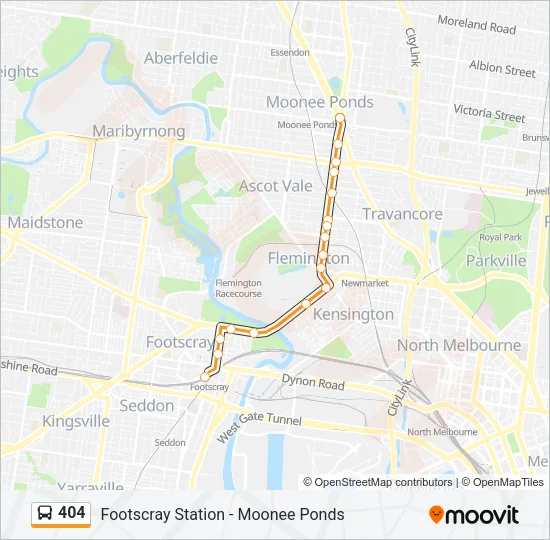 404 Bus Line Map