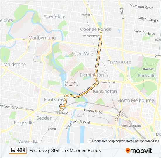 404 Bus Line Map