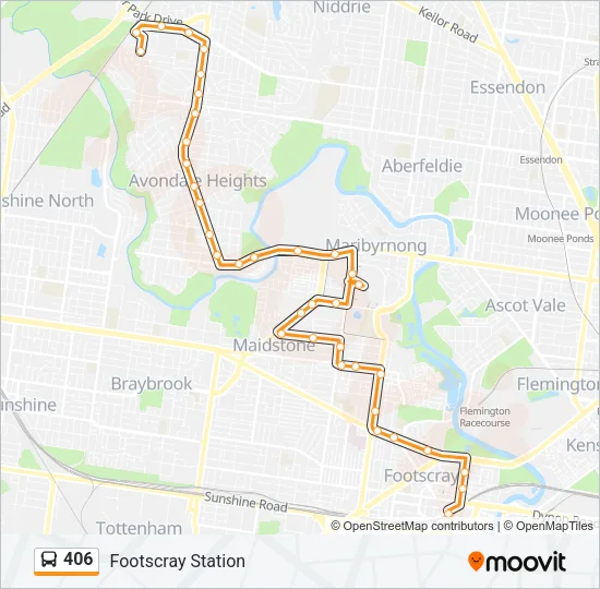 406 Bus Line Map