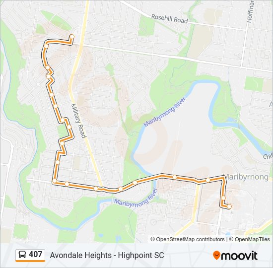 407 Bus Line Map