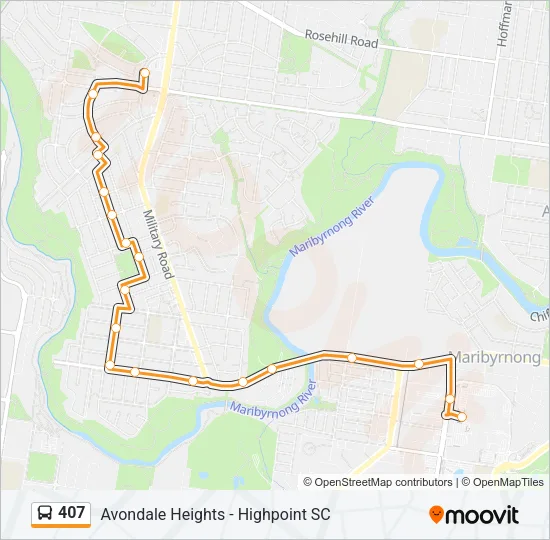 407 Bus Line Map