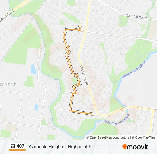 407 Bus Line Map