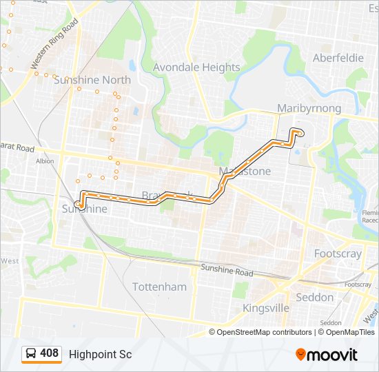 408 bus Line Map