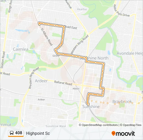 408 Bus Line Map