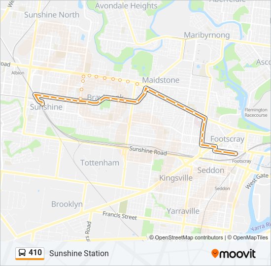 410 Bus Line Map