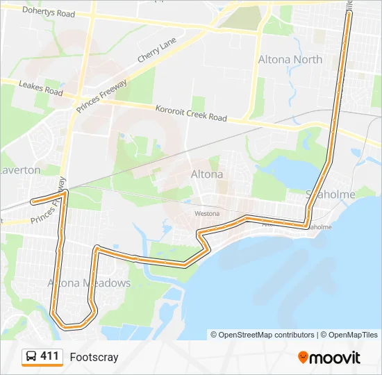 411 Bus Line Map