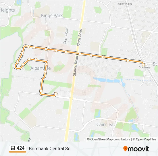 424 Bus Line Map