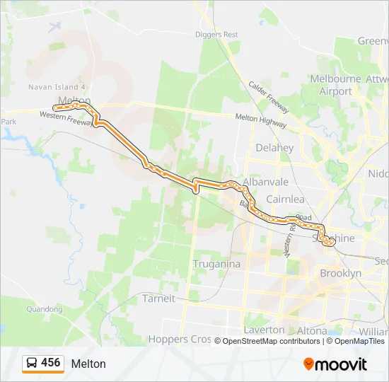 456 Bus Line Map