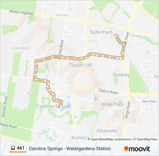 461 Bus Line Map