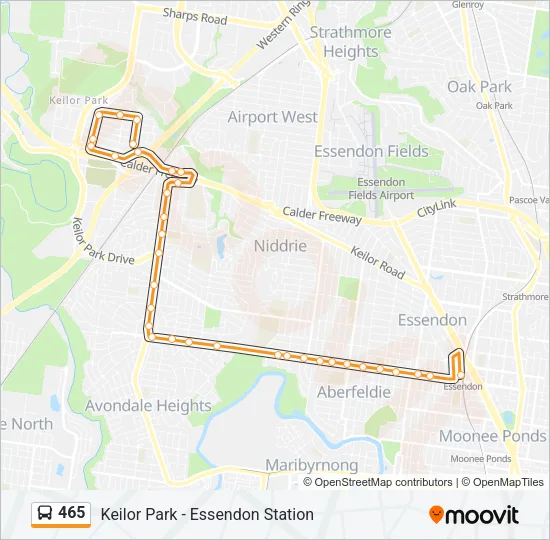 465 Bus Line Map