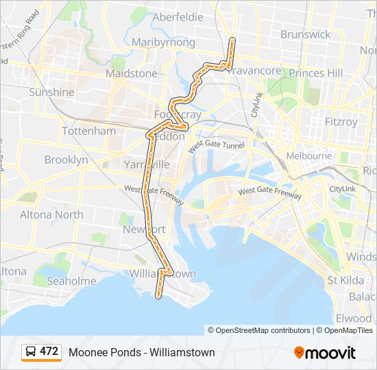 472 bus Line Map