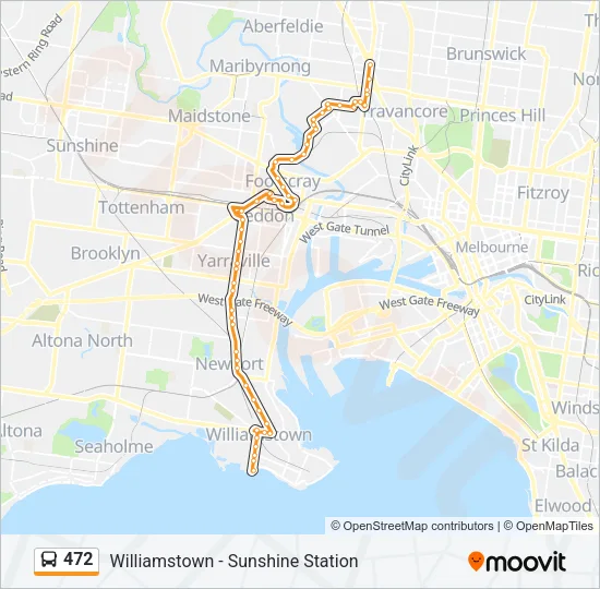 472 Bus Line Map