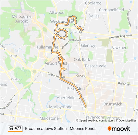 Mapa de 477 de autobús