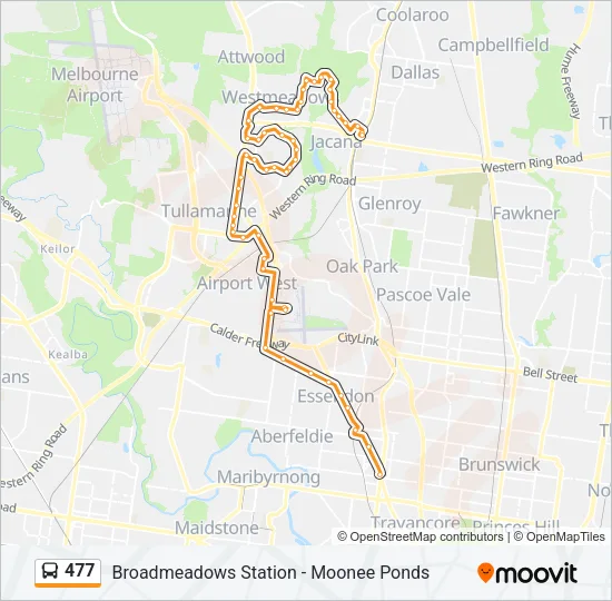 477 Bus Line Map