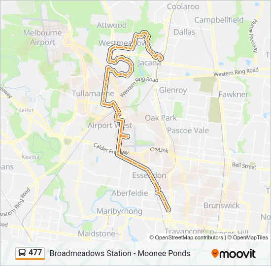 477 Bus Line Map