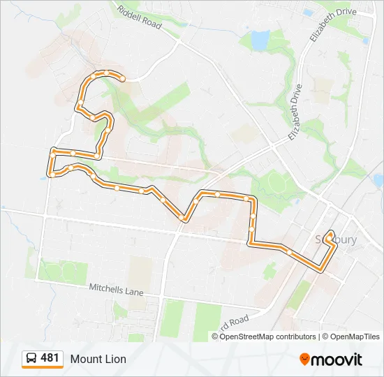481 Bus Line Map