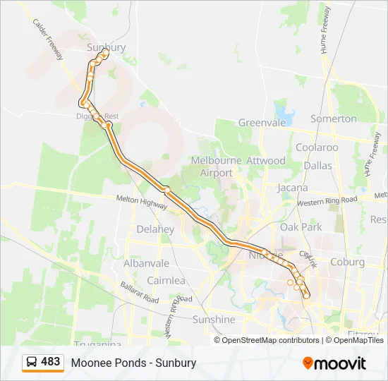 483 Bus Line Map