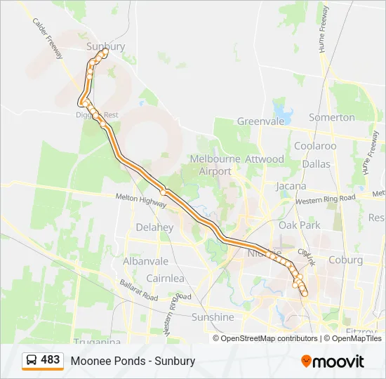 483 Bus Line Map