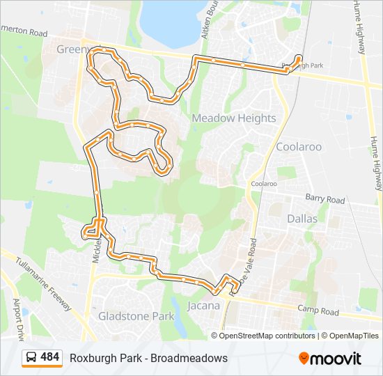 Mapa de 484 de autobús