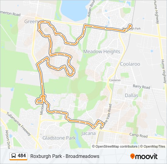 Mapa de 484 de autobús