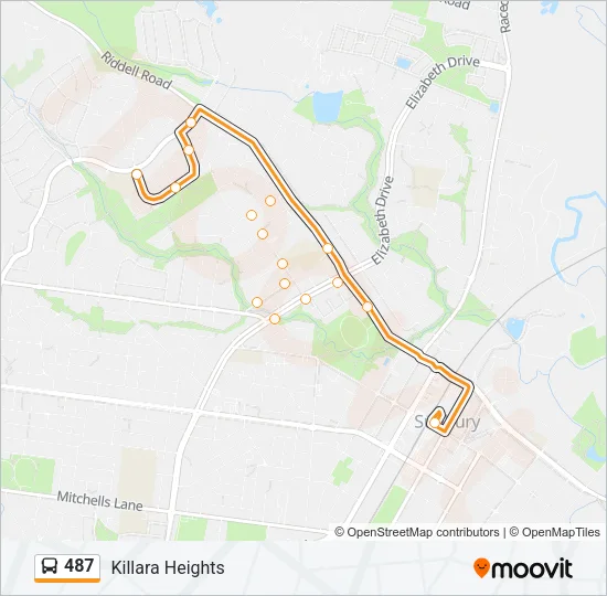 487 Bus Line Map