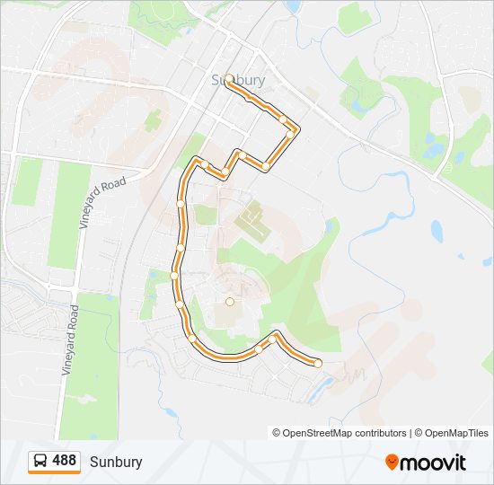 488 Bus Line Map