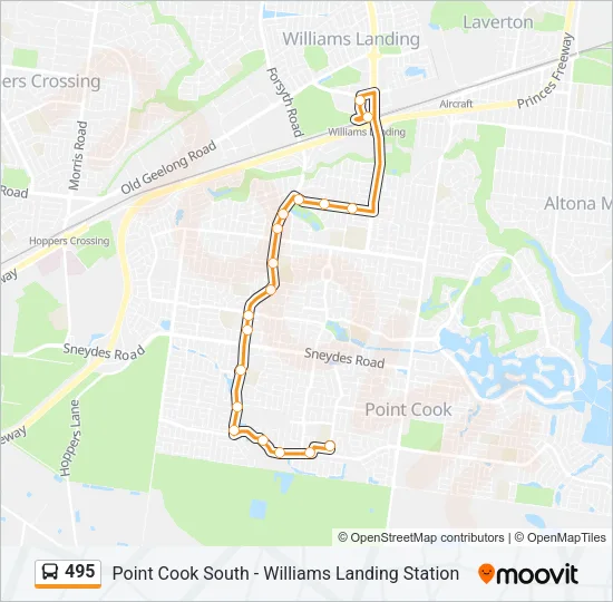 495 Bus Line Map